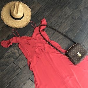 NWT BCBG Ruffle Midi Dress